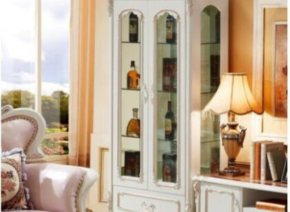 Classic display cabinet glass cabinet wooden cupboard white cabinets furniture interior